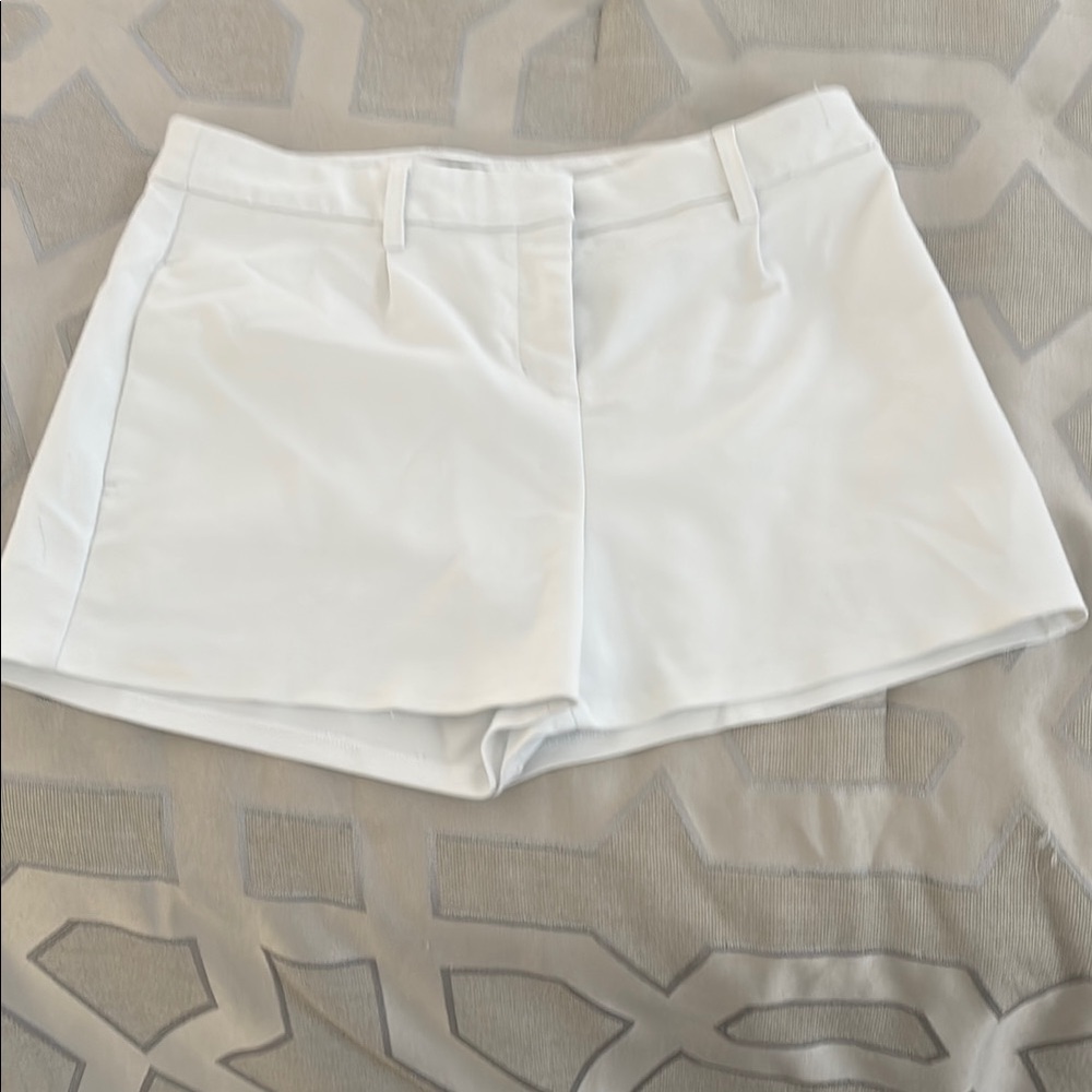 Express High Waist White Shorts
